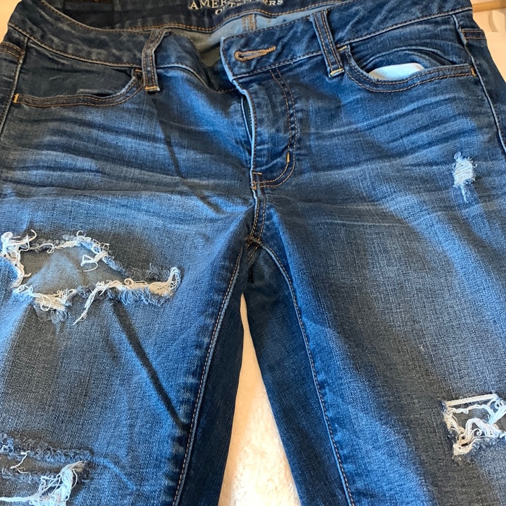 American Eagle denim size 10 distressed